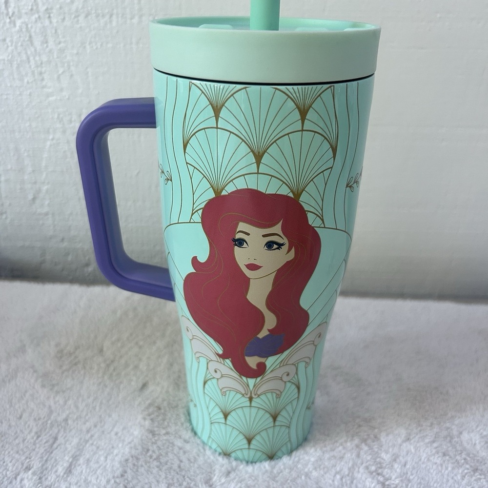 Disney Corkcicle Cruiser 22oz Ariel-Little Mermaid Insulated Tumbler W/ Straw